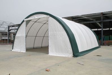 Gebogene Zelthalle 9,15x12m PVC 750g/m2