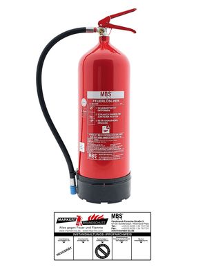 9L Wasser Dauerdruck-Feuerlöscher 21A = 6LE