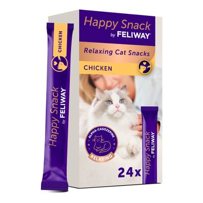Happy Snack by Feliway 24 Sticks Huhn