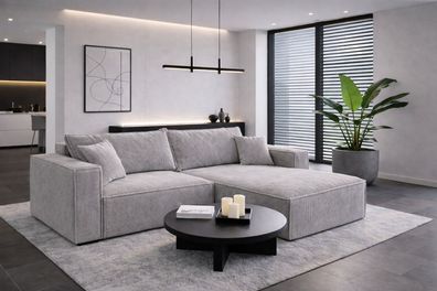 Ecksofa NOCA Cord Schlafsofa mit Bettkasten 270 cm - Wohnlandschaft L-Form
