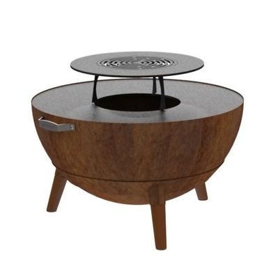 Nexo Boule 1000 Gartenkamin Plancha Grill Cortenstahl