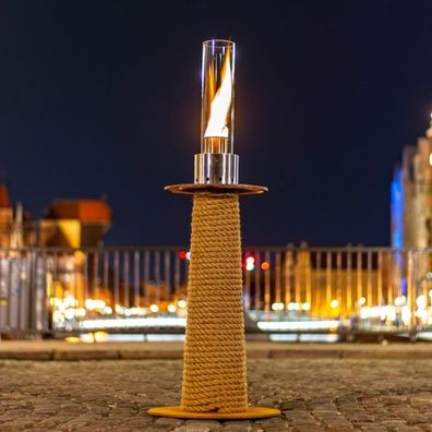 Juno Bio-Ethanol Lampe Cortenstahl : Ohne Schutzhülle