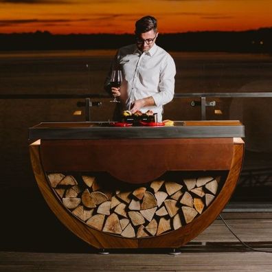 Narie Outdoor Kücheninsel Grill Cortenstahl