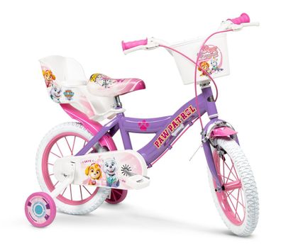 14 Zoll Kinder Mädchen Fahrrad Kinderfahrrad Mädchenfahrrad Rad Bike Paw Patrol Lila