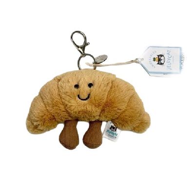 Original Jellycat Amuseables Croissant Anhänger Plüschtier Kuscheltier Stofftier 8 cm