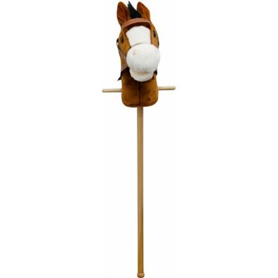 Vedes SpielMaus Holz Plüsch Steckenpferd mit Sound, braun, 98 cm