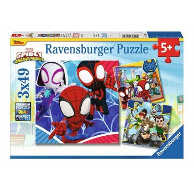 Ravensburger - Puzzle Spidey' Abenteuer 3x49p