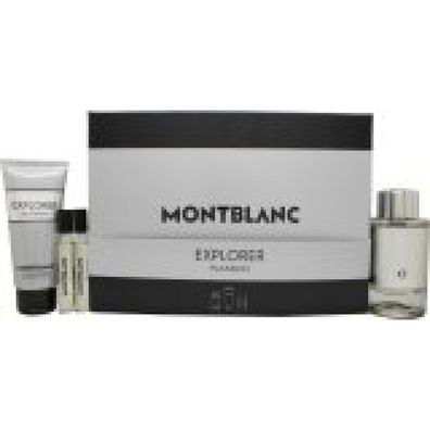 Mont Blanc Explorer Platinum Gift Set 100ml EDP + 100ml Shower Gel + 2x 7.5ml EDP