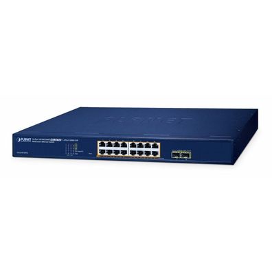 Planet 16-Port Poe+ Web Smart Switch GS-2210-16P2S
