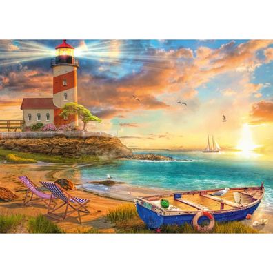 Schmidt Spiele Sonnenuntergang in der Leuchtturm Bucht, Puzzle 1.000 Teile
