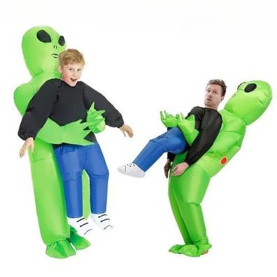 Alien Entführung Cosplay Kostüm Damen Herren Halloween Karneval Outfit