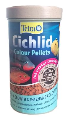 Tetra Cichlid Colour Pellets 500ml Futter Granulat Farbfutter für Cichliden Barsche