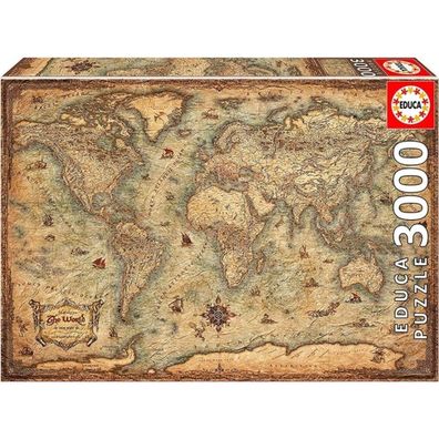 EDUCA Puzzle Weltkarte 3000 Teile