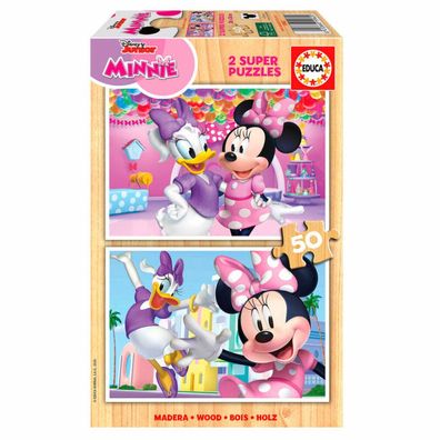 Disney Minnie Holzpuzzle 2x50Stück