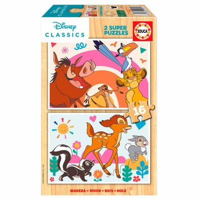 Disney Animals Holzpuzzle 2x16St