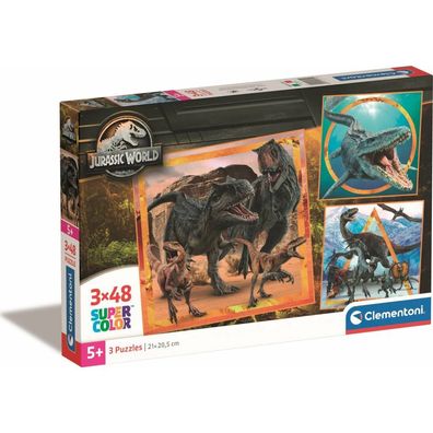 Jurassic World Puzzle 3x48Stück