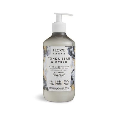 I Love Tonka Bean & Myrrh Naturals Hand & Body Lotion 500ml