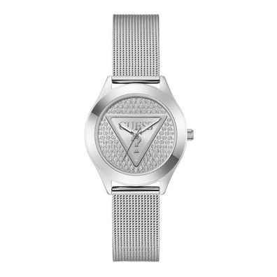 Silberfarbene Analoguhr für Damen GW0835L1