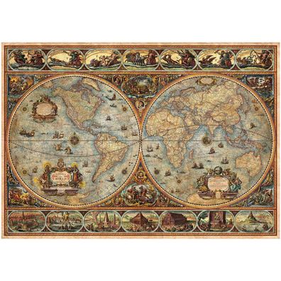 EDUCA Puzzle Historische Weltkarte 1000 dlks