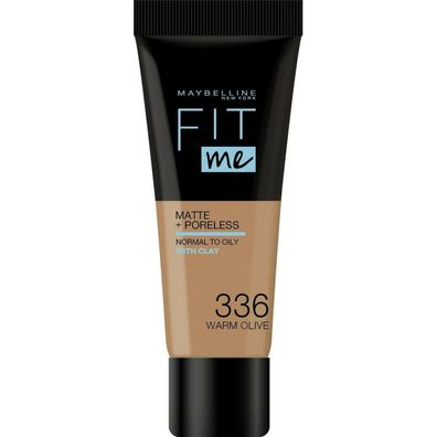 Maybelline New York Fit Me Matte + Poreless Liquide Foundation 336 Warm Olive 30ml