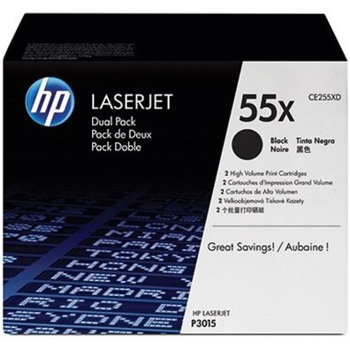 HP HP (CE255XD) No 55X HP55X HP 55X Dual Pack Black Schwarz Cartridge (CE255XD)