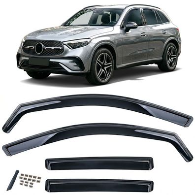 Windabweiser Regenabweiser 4-teilig Schwarz für Mercedes GLC X254 SUV ab 2022
