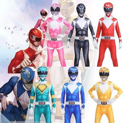Power Rangers Cosplay Kostém Jumpsuit Outfit Halloween Karneval Set