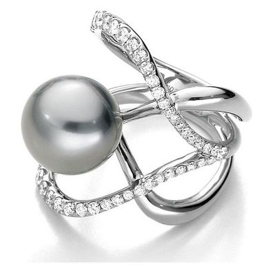 Luna-Pearls - 005.0998 - Ring - 750 Weißgold - Tahiti-Zuchtperle 11.5-12mm