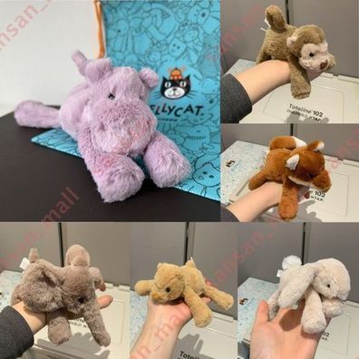 Original JellyCat Tiny Smudge Hippo Bar Kaninchen Weiches Pluschtier Staubbeutel Ges