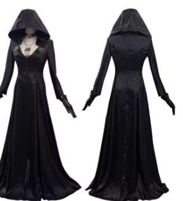 Lady Dimitrescu Cosplay Kostém Kleid Outfit Halloween Karneval