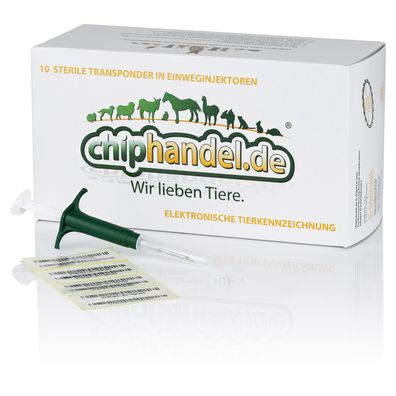 40x Tierchip Tiertranspondergroß ISO Deutscher Ländercode 276 Hund Katze ab 3kg