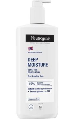 Neutrogena Tiefenfeuchtigkeitslotion fuer empfindliche Haut, 400 ml