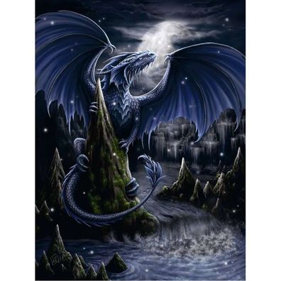 Ravensburger Puzzle Č rnomodrý drak 1500 dílků