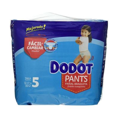 DODOT PANTS pañal-braguita T5 12-17 kg 30 u