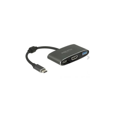 Delock DELOCK Adapter USB-C St > HDMI-Bu + USB-A Bu + USB-C Bu PD