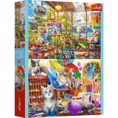 TREFL Puzzle Umě í malování 2x500 dílků