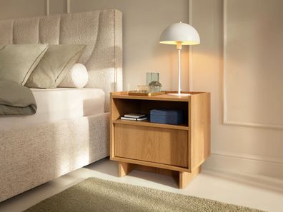 Nachttisch Nachtkonsole YASUMI (50 cm) – Eiche Carmel