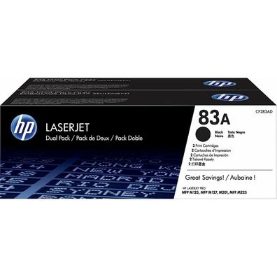 HP HP Cartridge No 83A HP83A HP 83A Dual Pack Black Schwarz (CF283AD)