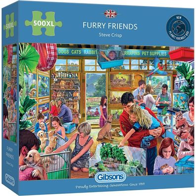 Gibsons Puzzle Haarige Freunde XL 500 Teile