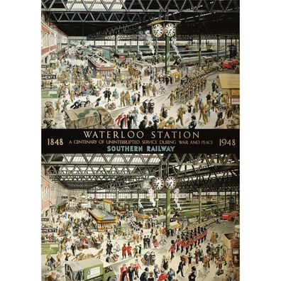 Gibsons Puzzle Waterloo Station im Jahr 1848 und 1948, 1000 Teile
