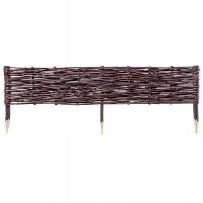 KADAX Palisade aus Weide, natürlicher Weidenzaun, 1 Stück, 100x20cm