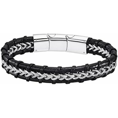 Stylish men´s leather bracelet Men Basic LS2198-2 / 1