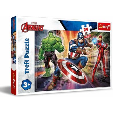 TREFL Puzzle In der Welt der Avengers MAXI 24 Teile
