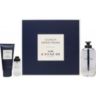 Coach Open Road Gift Set 100ml EDT + 100ml Shower Gel + 15ml EDT
