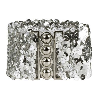 Gürtel Pailletten silber Boland