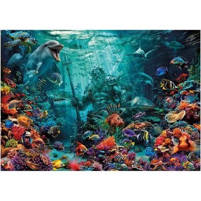 EDUCA Puzzle Poseidon auf einem Perlentest 1000 Puppen