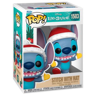 POP-Figur Disney Stitch mit Weihnachtsmannmütze