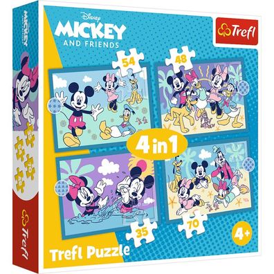 TREFL Puzzle Mickey Mouse: Kampf 4 in 1 (35.48.54.70 dlks)