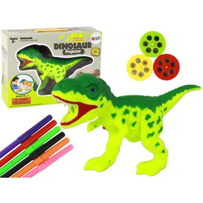 Leantoys Projektor Dinozaur + Pisaki 18 Obrazków Malowanie