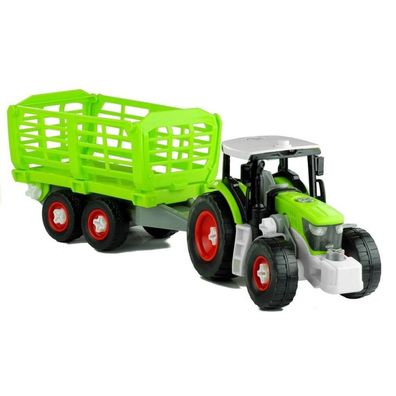 Leantoys Montagetraktor mit offenem Anhänger 43 cm